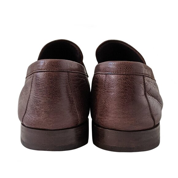 Men\'s Prada Brown Leather Penny Loafer Dress Shoes | Size 13**